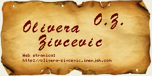 Olivera Živčević vizit kartica